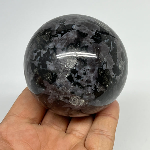380.7g,2.5" (63mm) Indigo Gabbro Spheres Merlinite Gemstone @Madagascar,B19789