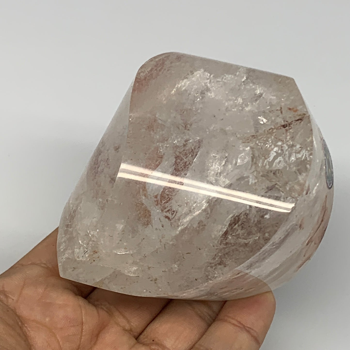 409.9g, 3.3"x2.5"x2.1", Natural Quartz Flame Polished Crystal @Brazil, B19150