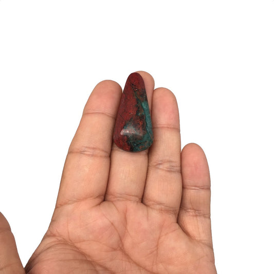 7.1g, 1.6"x 0.7" Sonora Sunset Chrysocolla Cuprite Cabochon from Mexico,SC166