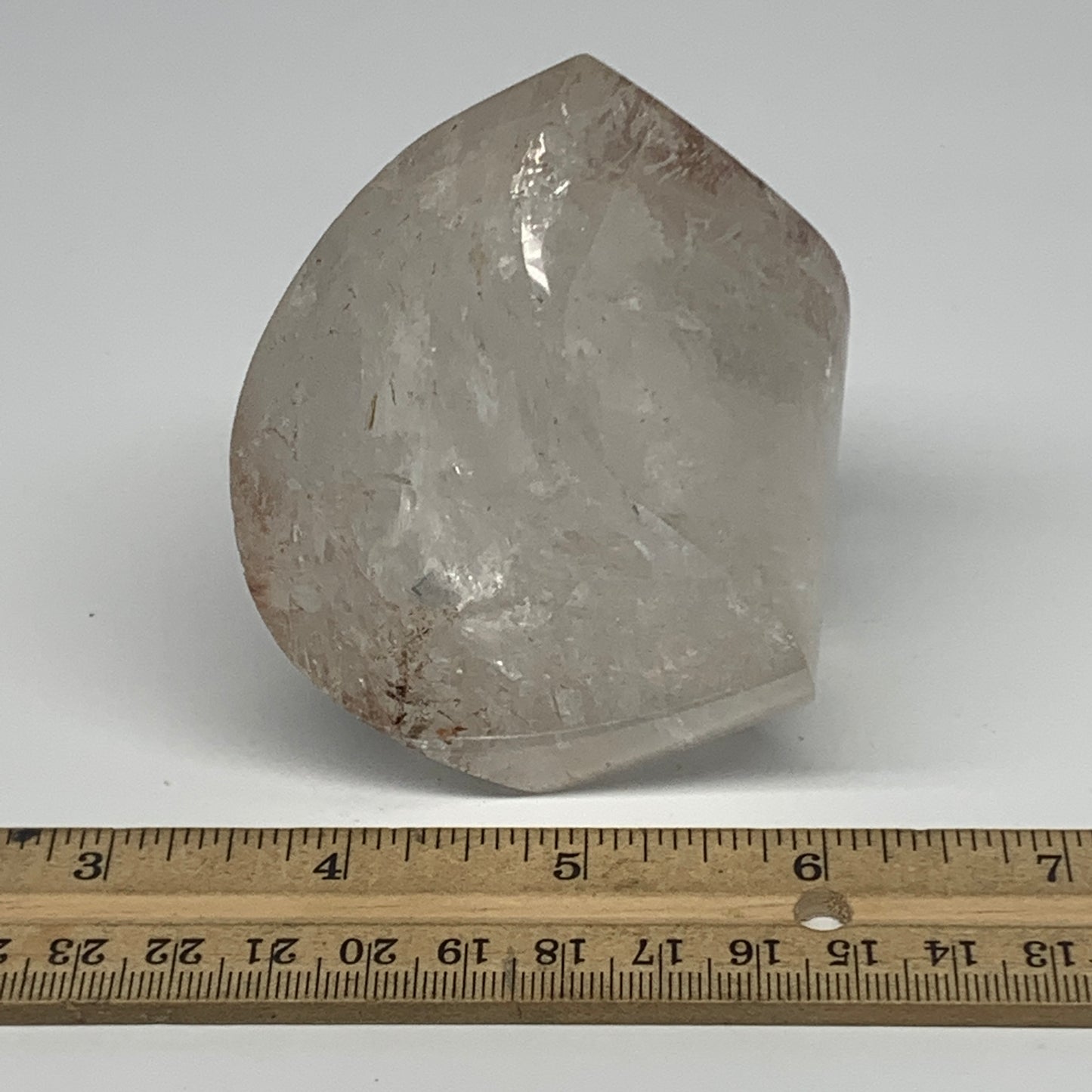 409.9g, 3.3"x2.5"x2.1", Natural Quartz Flame Polished Crystal @Brazil, B19150