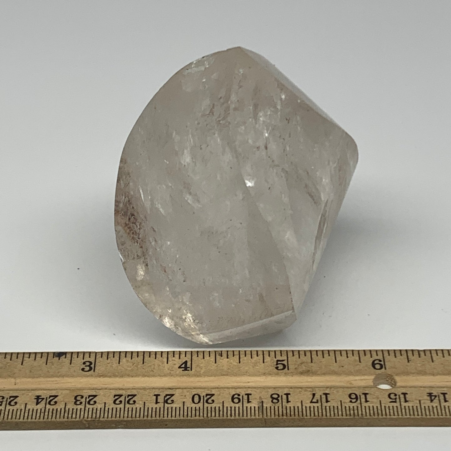 409.9g, 3.3"x2.5"x2.1", Natural Quartz Flame Polished Crystal @Brazil, B19150