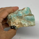 308g, 3"x2.5"x1.8", Rough Pistachio Calcite Chunk Mineral @Afghanistan, B24606