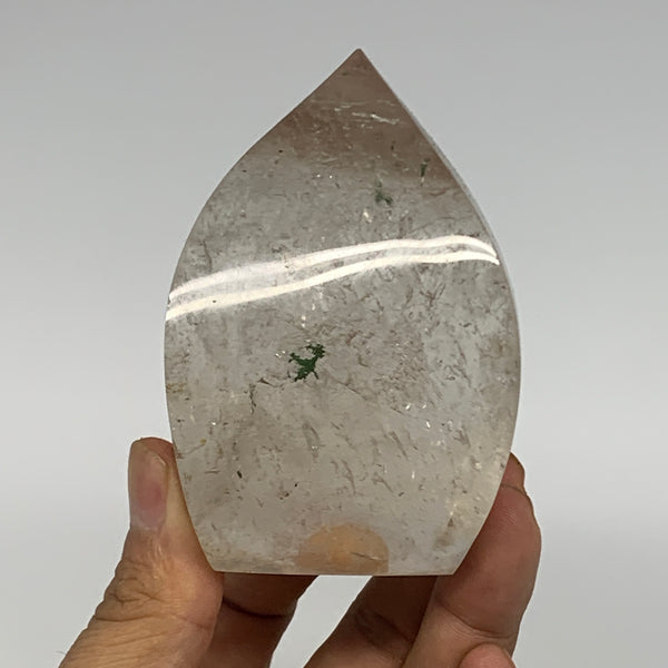 338g, 3.3"x2.2"x1.9", Natural Quartz Flame Polished Crystal @Brazil, B19152
