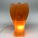 1812g, 8.1"x4.2"x2.9" Orange Selenite (Satin Spar) Angel Lamps @Morocco,B9443