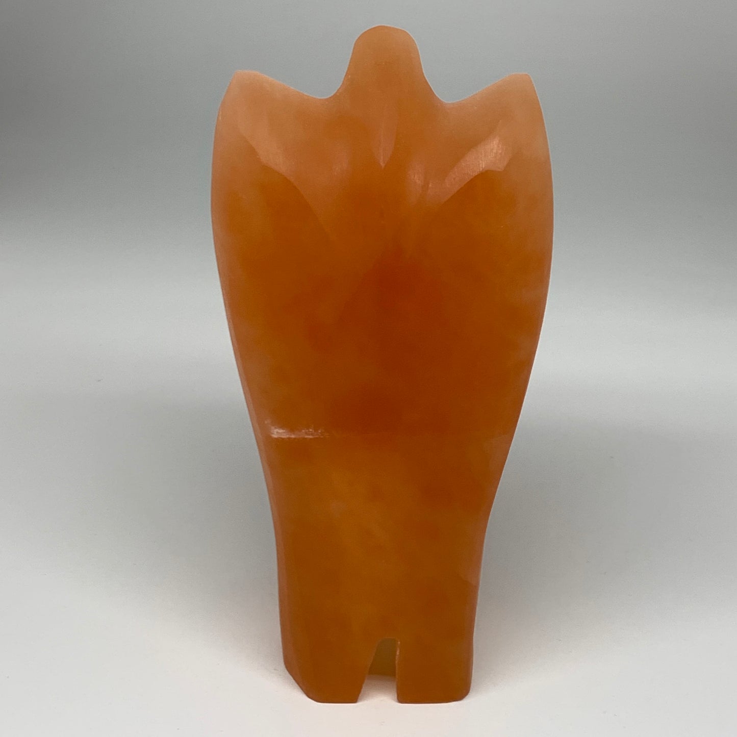 1812g, 8.1"x4.2"x2.9" Orange Selenite (Satin Spar) Angel Lamps @Morocco,B9443