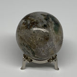170.6g,2"(50mm), Natural Moss Agate Sphere Ball Gemstone @India,B22431