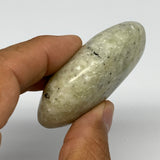 92.9g, 2.4"x1.8"x0.9", Natural Yellow Calcite Palm-Stone Crystal Polished Reiki,