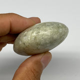 92.9g, 2.4"x1.8"x0.9", Natural Yellow Calcite Palm-Stone Crystal Polished Reiki,