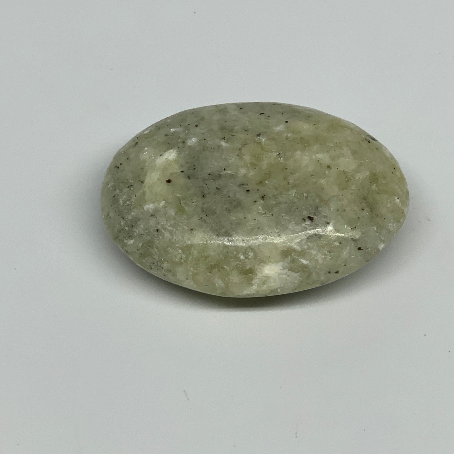 92.9g, 2.4"x1.8"x0.9", Natural Yellow Calcite Palm-Stone Crystal Polished Reiki,