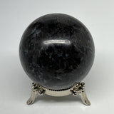 575g,2.8" (71mm) Indigo Gabbro Spheres Merlinite Gemstone @Madagascar,B19792