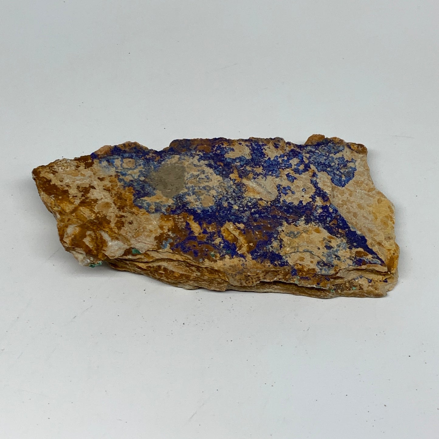 467g, 6.6"x3.6"x0.9", Azurite Malachite Cerussite Mineral Specimen @Morocco, B11