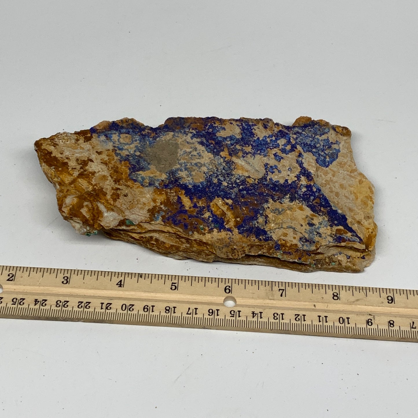 467g, 6.6"x3.6"x0.9", Azurite Malachite Cerussite Mineral Specimen @Morocco, B11