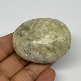 95.9g, 2.1"x1.7"x1", Natural Yellow Calcite Palm-Stone Crystal Polished Reiki, B