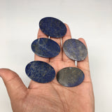 5pcs,65.5g,1.4"x1.7" Natural Lapis Lazuli Oval Shape Cabochons  @Afghanistan,CP5