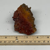 162g, 3"x2.2"x1.9", Azurite Malachite Red Quartz Mineral Specimen @Morocco, B111