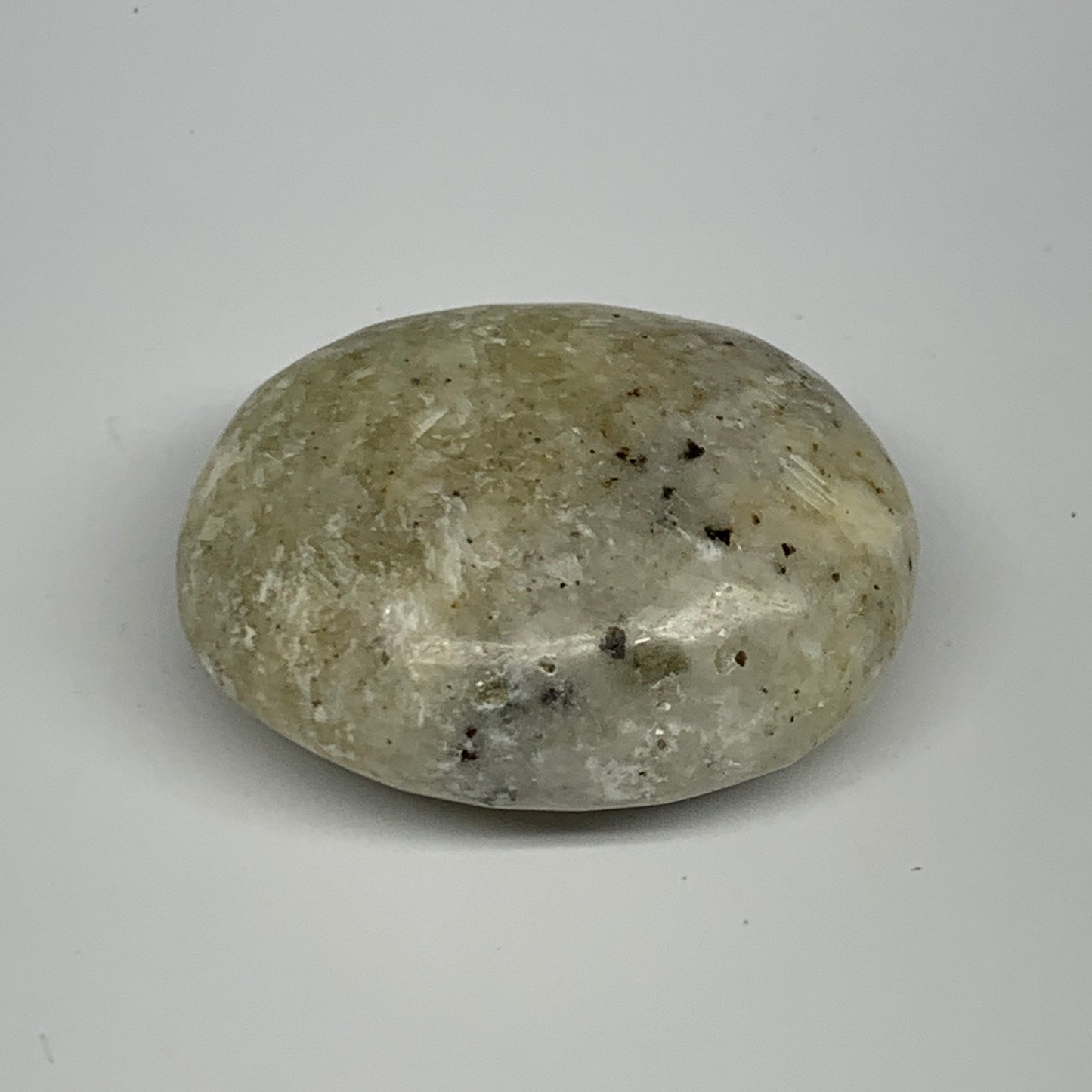 95.9g, 2.1"x1.7"x1", Natural Yellow Calcite Palm-Stone Crystal Polished Reiki, B