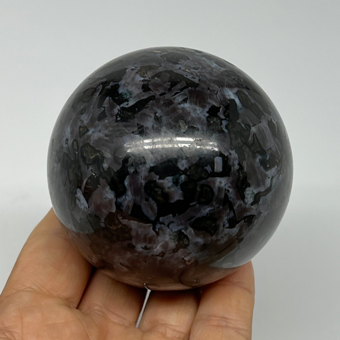 469.7g,2.7" (67mm) Indigo Gabbro Spheres Merlinite Gemstone @Madagascar,B19795