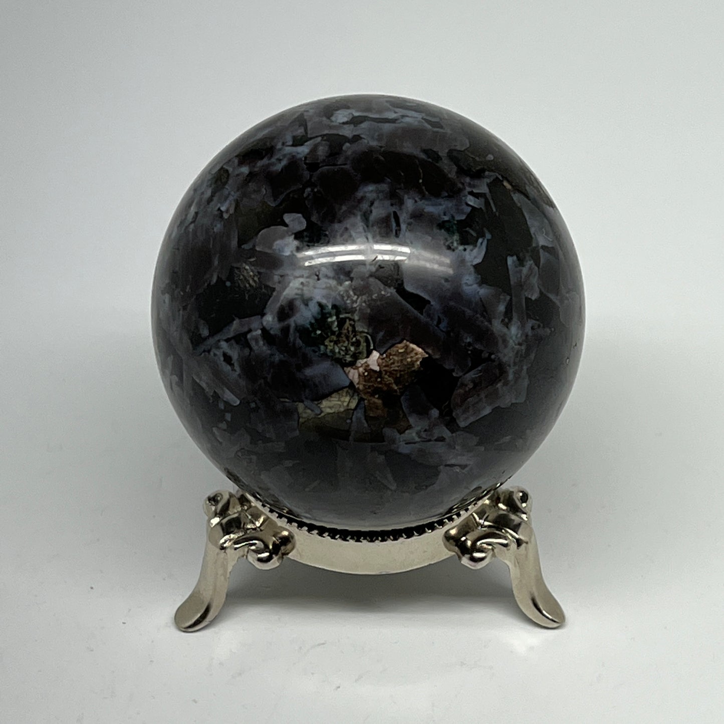 469.7g,2.7" (67mm) Indigo Gabbro Spheres Merlinite Gemstone @Madagascar,B19795