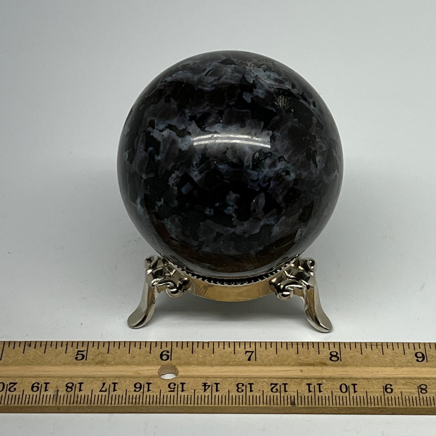 469.7g,2.7" (67mm) Indigo Gabbro Spheres Merlinite Gemstone @Madagascar,B19795