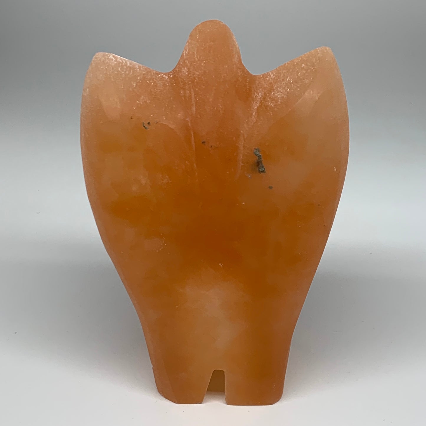 1770g, 7.5"x4.8"x3" Orange Selenite (Satin Spar) Angel Lamps @Morocco,B9447
