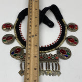 Kuchi Choker Necklace Afghan Ethnic Turkmen Tribal Red Carnelian, Coins Choker C