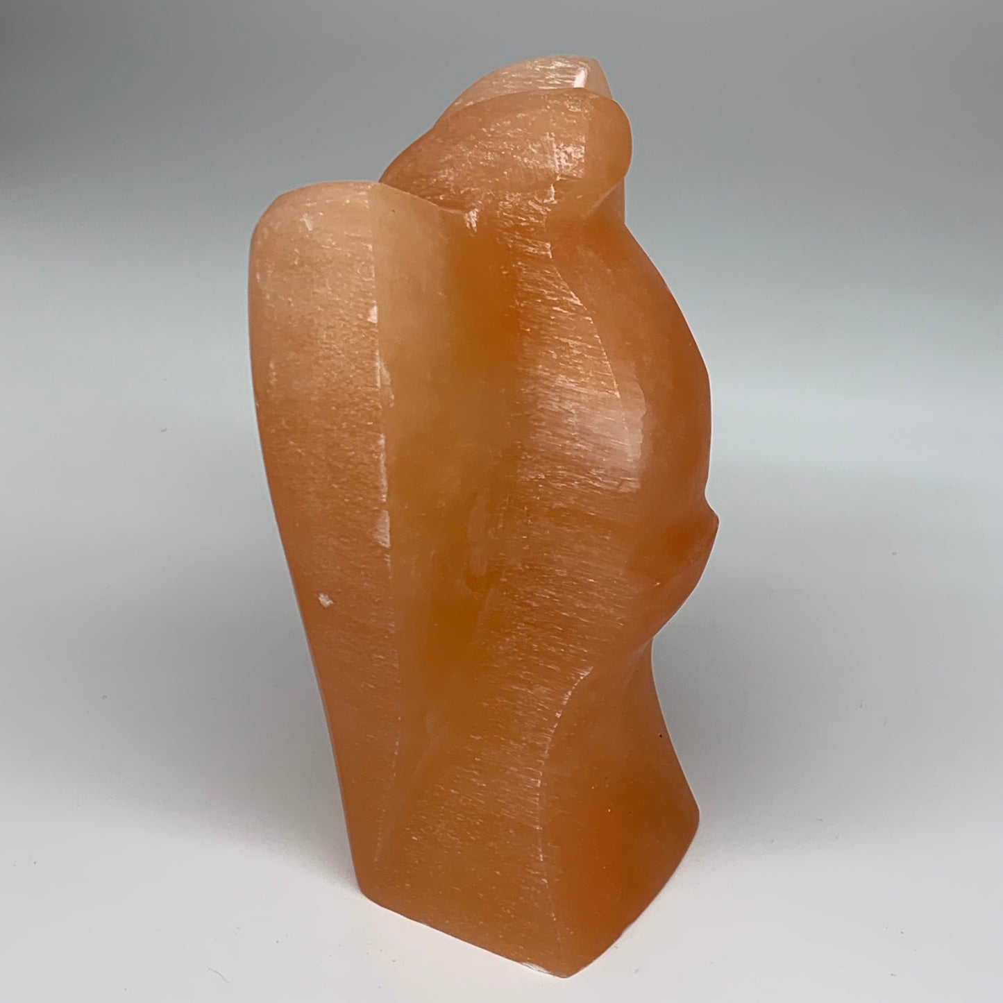 1770g, 7.5"x4.8"x3" Orange Selenite (Satin Spar) Angel Lamps @Morocco,B9447