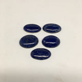 5pcs,47.6g,1.2"x1.3" Natural Lapis Lazuli Oval Shape Cabochons @Afghanistan,CP59