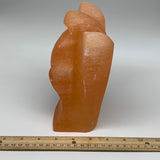 1770g, 7.5"x4.8"x3" Orange Selenite (Satin Spar) Angel Lamps @Morocco,B9447