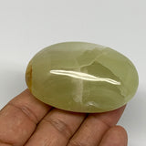 87.6g, 2.3"x1.5"x1" Natural Green Onyx Palm-Stone Reiki @Afghanistan, B26033