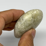 83g, 2.1"x1.8"x0.9", Natural Yellow Calcite Palm-Stone Crystal Polished Reiki, B