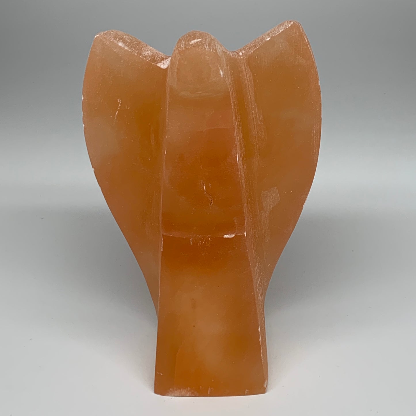 1858g, 8.25"x4.9"x2.8" Orange Selenite (Satin Spar) Angel Lamps @Morocco,B9448