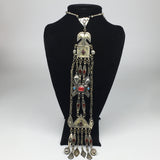 153.4g, 21" Turkmen Necklace Pendant Long Necktie Old Vintage Gold-Gilded,TN374