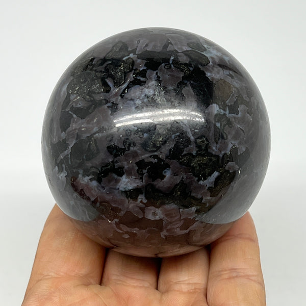 460g,2.6" (67mm) Indigo Gabbro Spheres Merlinite Gemstone @Madagascar,B19798