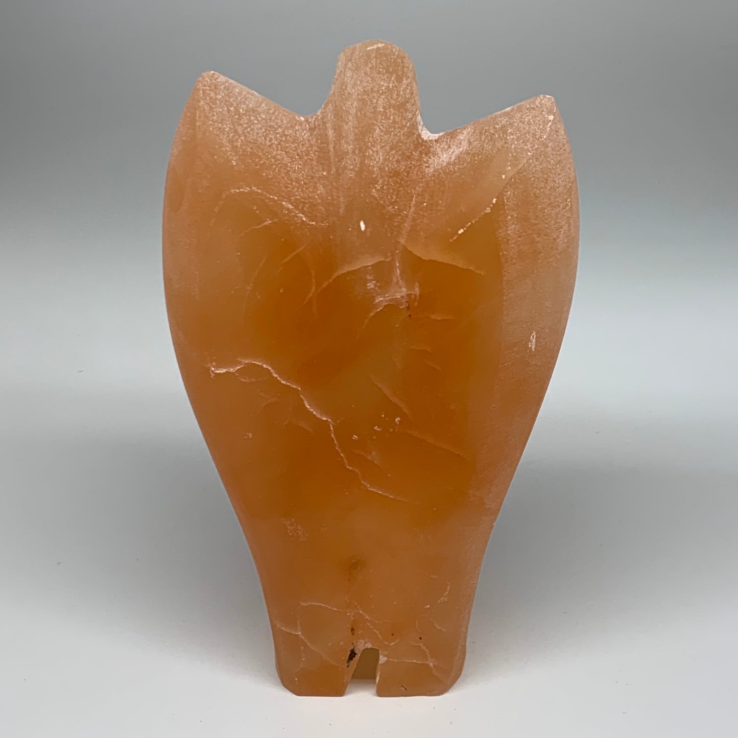 1858g, 8.25"x4.9"x2.8" Orange Selenite (Satin Spar) Angel Lamps @Morocco,B9448
