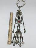 153.4g, 21" Turkmen Necklace Pendant Long Necktie Old Vintage Gold-Gilded,TN374
