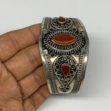31.6g, 1.6" Red Carnelian Turkmen Cuff Bracelet Tribal Small Marquise, B13466