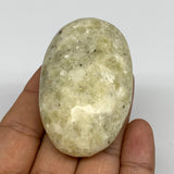 93g, 2.5"x1.6"x1", Natural Yellow Calcite Palm-Stone Crystal Polished Reiki, B16