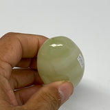 89g, 2.6"x1.4"x0.9" Natural Green Onyx Palm-Stone Reiki @Afghanistan, B26034