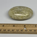 93g, 2.5"x1.6"x1", Natural Yellow Calcite Palm-Stone Crystal Polished Reiki, B16