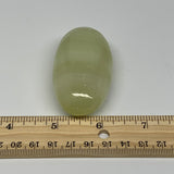 89g, 2.6"x1.4"x0.9" Natural Green Onyx Palm-Stone Reiki @Afghanistan, B26034