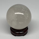 525g, 2.9"(72mm), Quartz Sphere Crystal Gemstone Ball @Brazil, B22438
