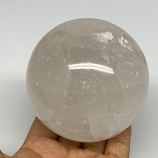 855g, 3.3"(85mm), Quartz Sphere Crystal Gemstone Ball @Brazil, B22439