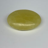105.3g, 2.6"x1.9"x0.9", Lemon Calcite Palm-Stone Crystal Polished @Pakistan,B254