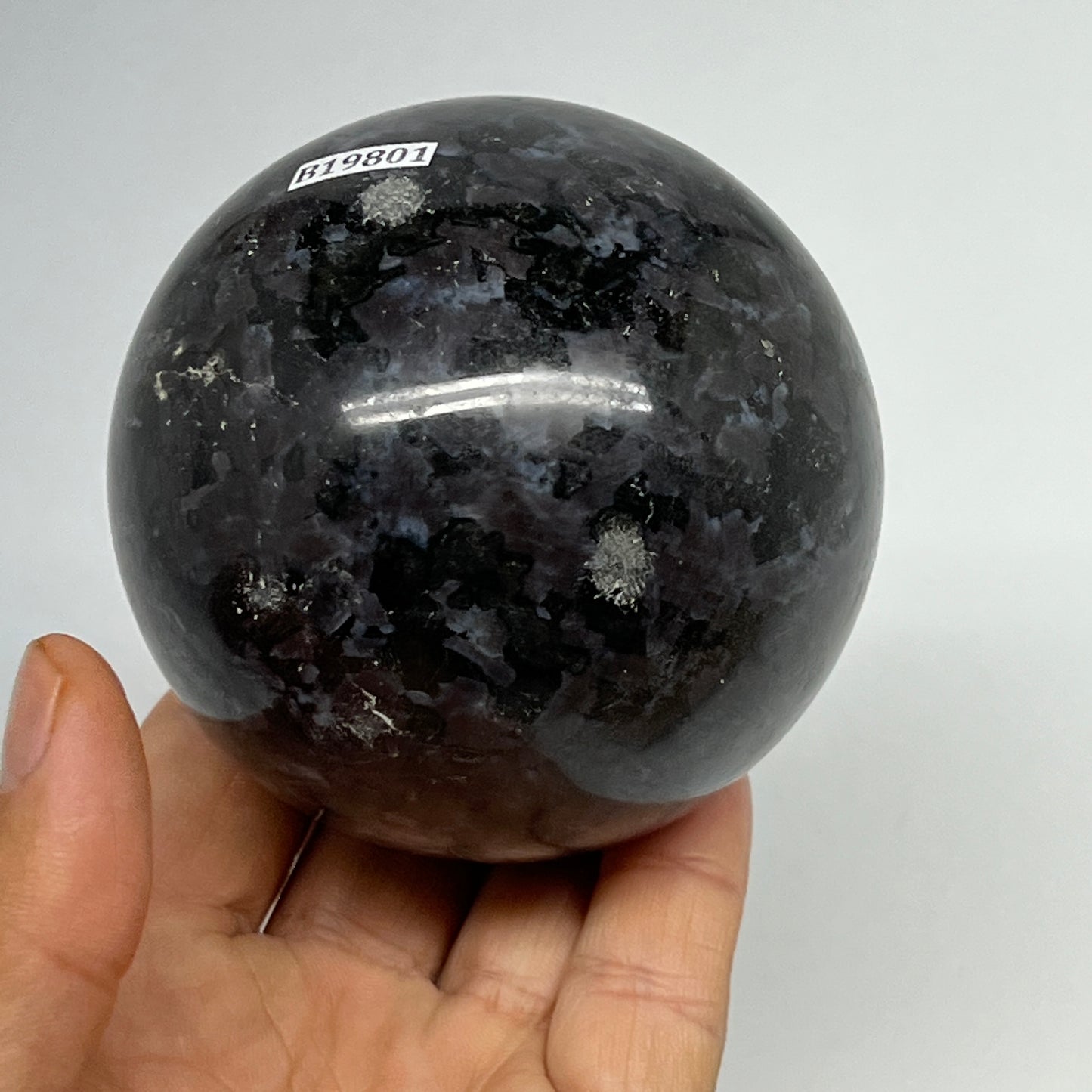 650g,3" (75mm) Indigo Gabbro Spheres Merlinite Gemstone @Madagascar,B19801