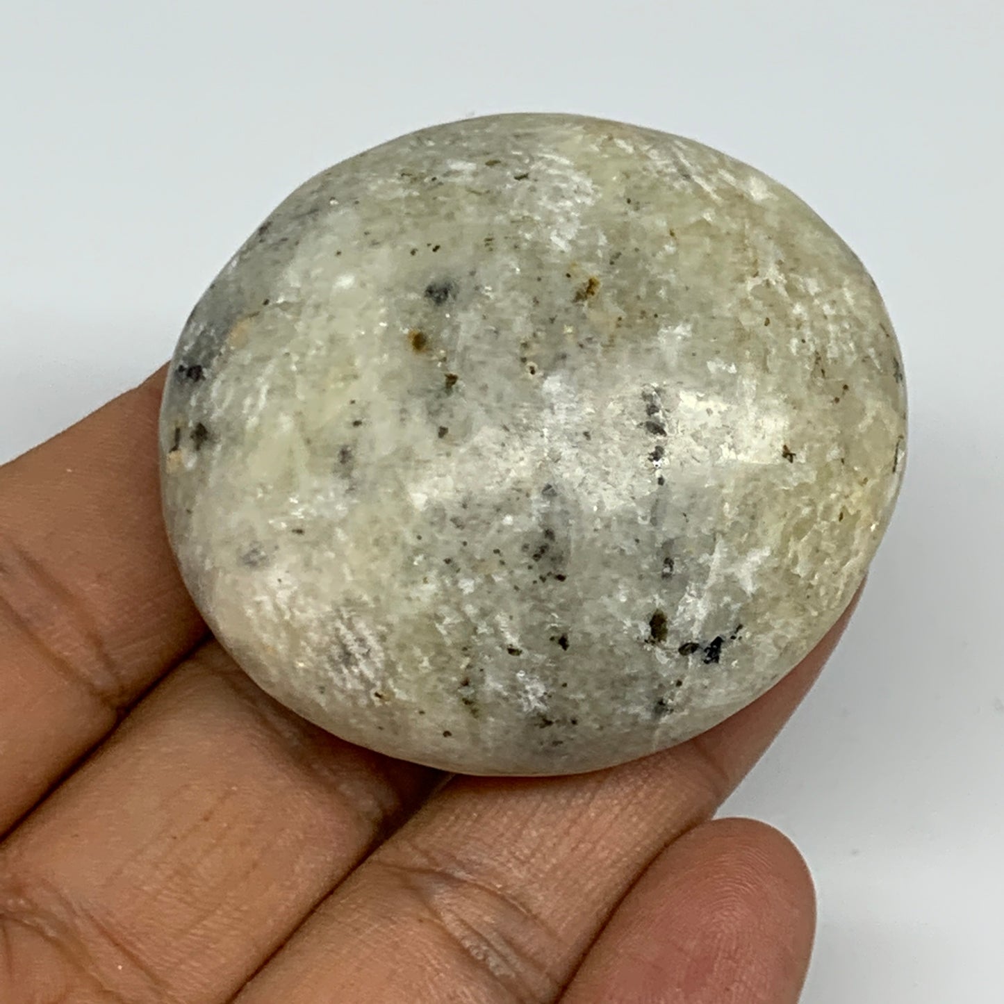 78.6g,2"x1.8"x0.9", Natural Yellow Calcite Palm-Stone Crystal Polished Reiki, B1