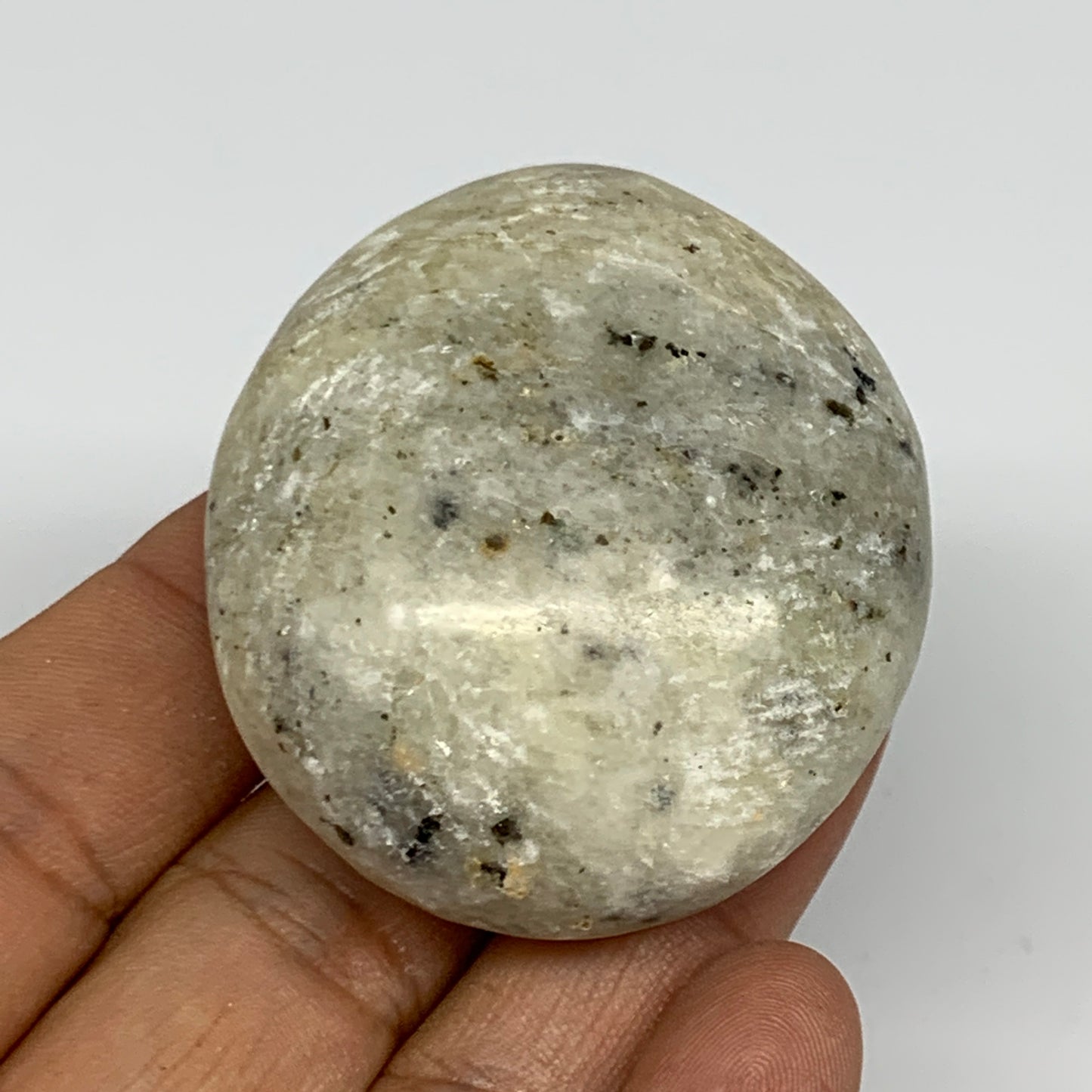 78.6g,2"x1.8"x0.9", Natural Yellow Calcite Palm-Stone Crystal Polished Reiki, B1