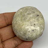 78.6g,2"x1.8"x0.9", Natural Yellow Calcite Palm-Stone Crystal Polished Reiki, B1