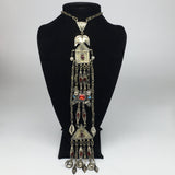 142g, 22" Turkmen Necklace Pendant Long Necktie Old Vintage Gold-Gilded,TN383