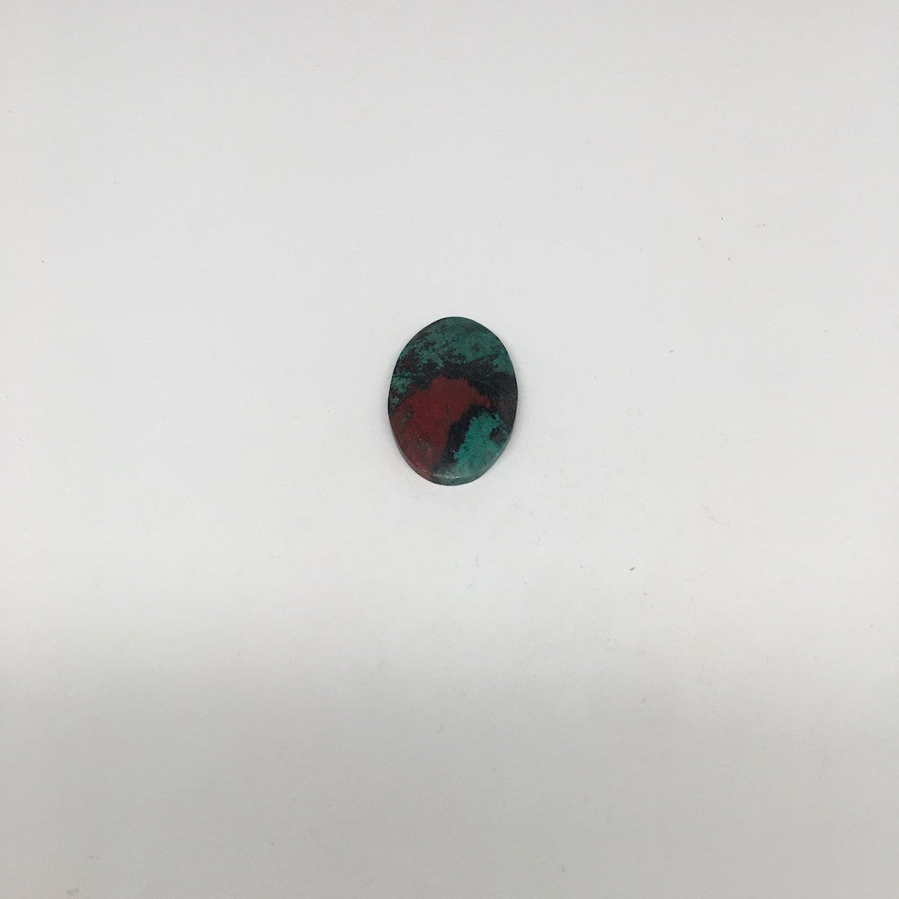 10.3g, 1.5"x 1" Sonora Sunset Chrysocolla Cuprite Cabochon from Mexico,SC179 - watangem.com