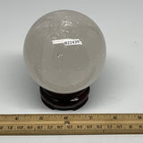 855g, 3.3"(85mm), Quartz Sphere Crystal Gemstone Ball @Brazil, B22439